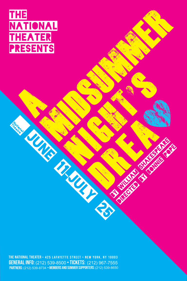 neon cyan, yellow, magenta poster inspired by Paula Scher