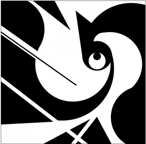 black and white album cover sketch low details