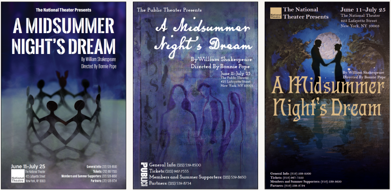 three imagery poster concepts