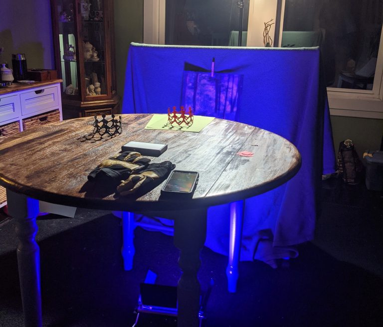 lighting setup for paper people poster concept