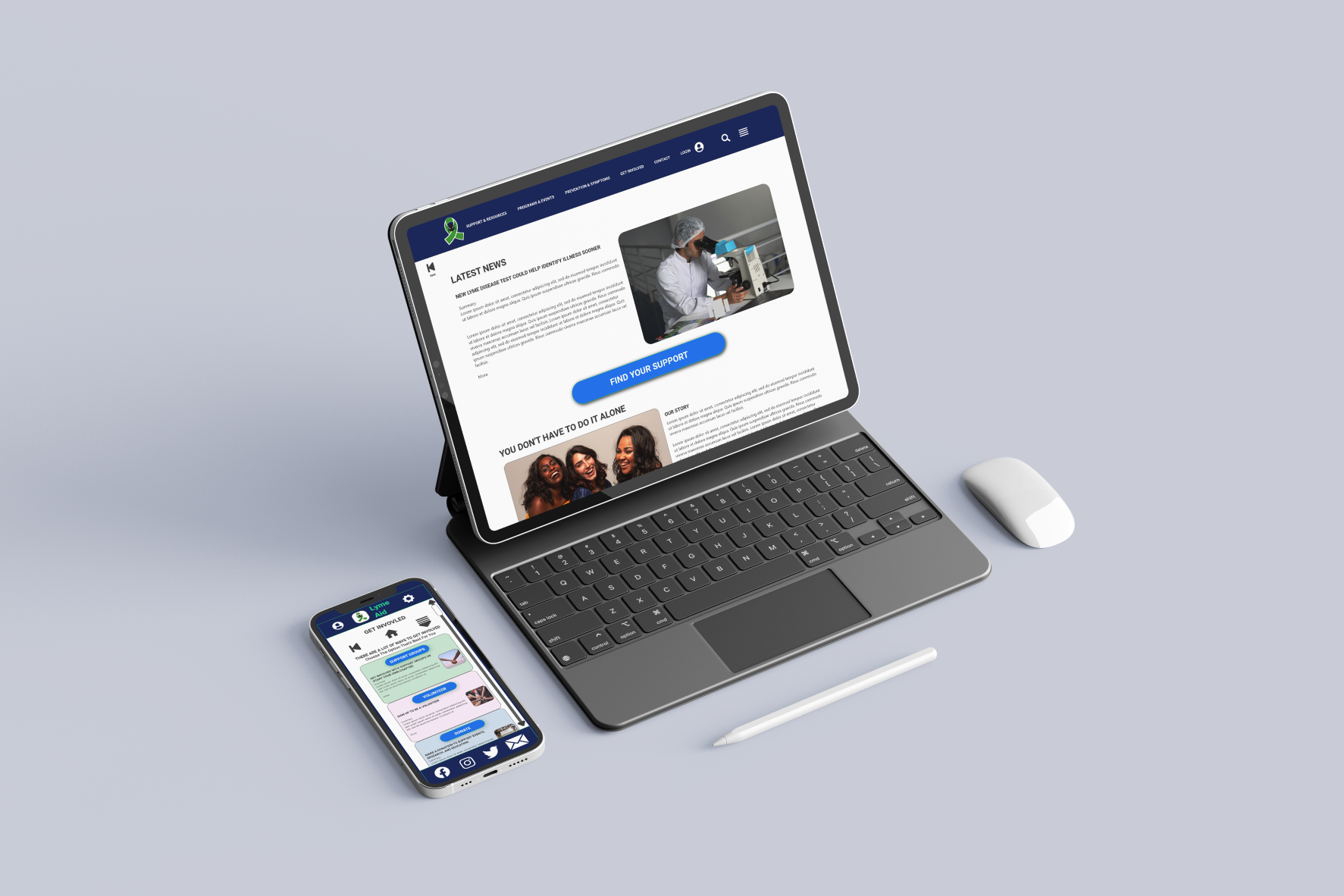 Lyme Aid Volunteer Registration Responsive Web Design