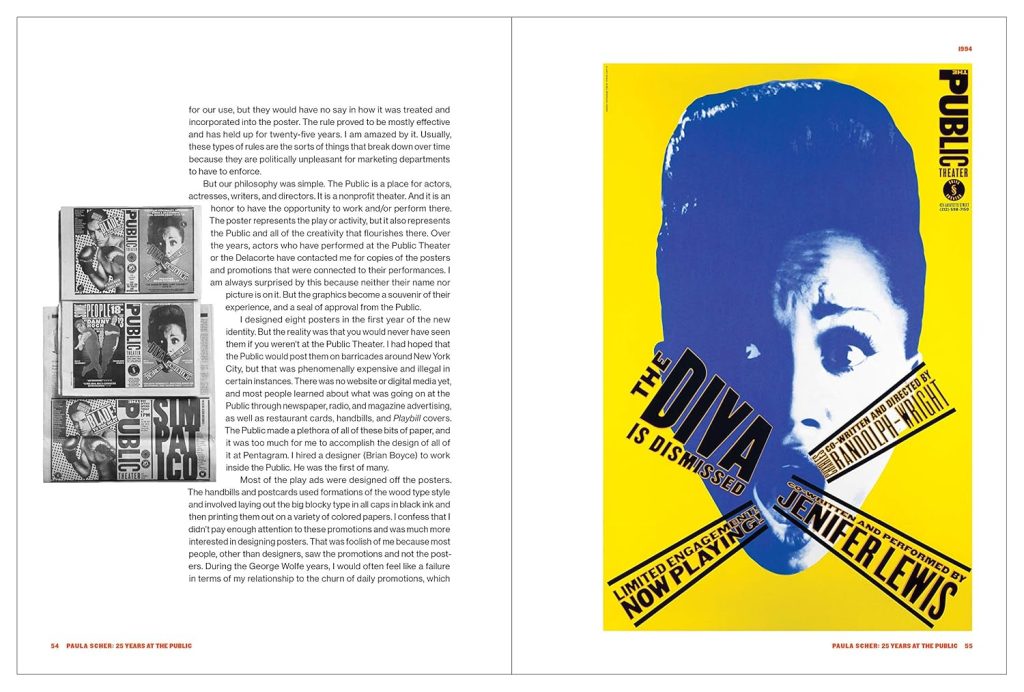 The Diva Poster bright yellow and blue.