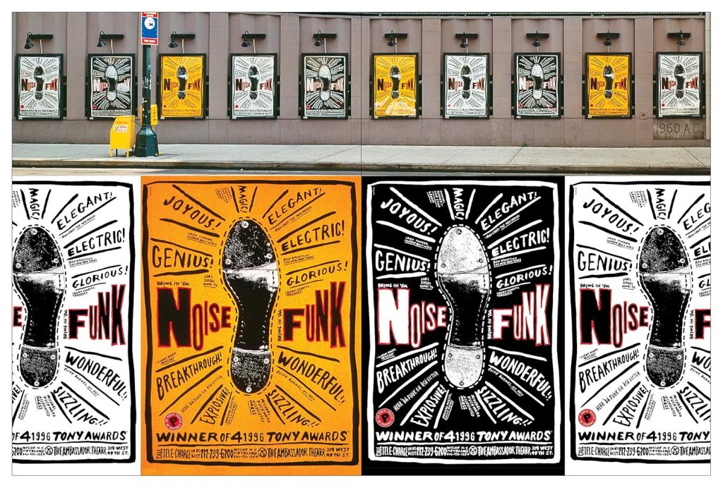 Noise Funk posters. Bold typography. Edgy graphics. A sense of movement and chaos that just worked.